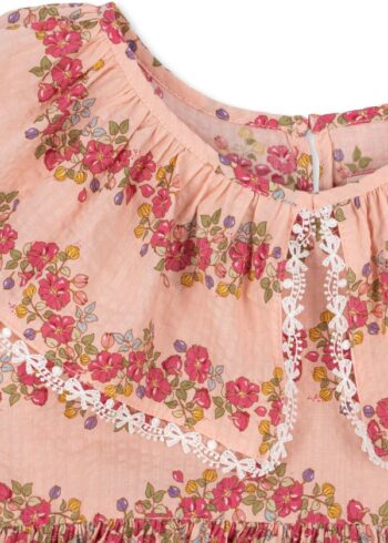 Konges Bella Frill Floria Dress back neckline - Little French Heart