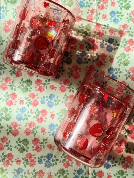 Konges Glitter cups Fragola Strawberry - Little French Heart