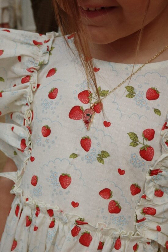 Konges Slojd Evia Bow Dress Marmalade - Little French Heart