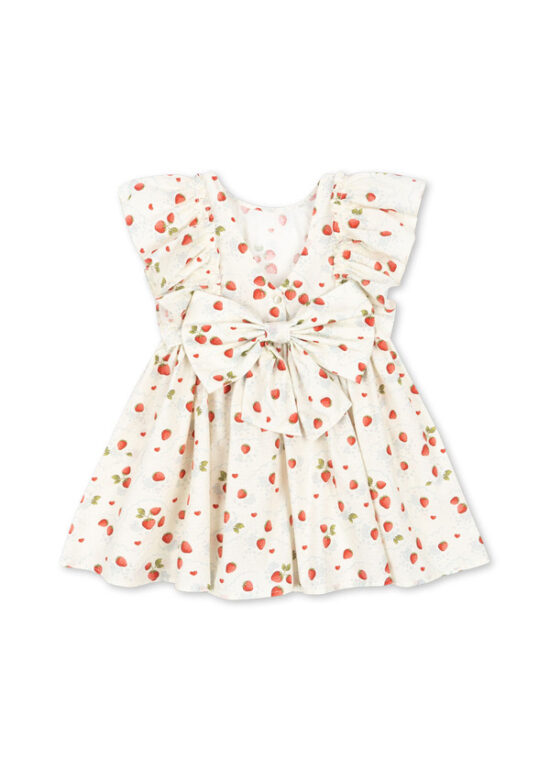 Konges Slojd Evia Bow Dress Marmalade - Little French Heart