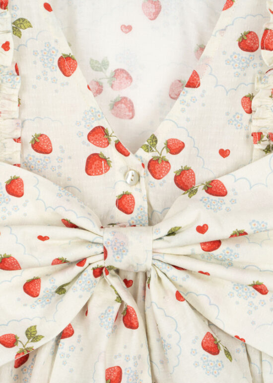 Konges Slojd Evia Bow Dress Marmalade - Little French Heart