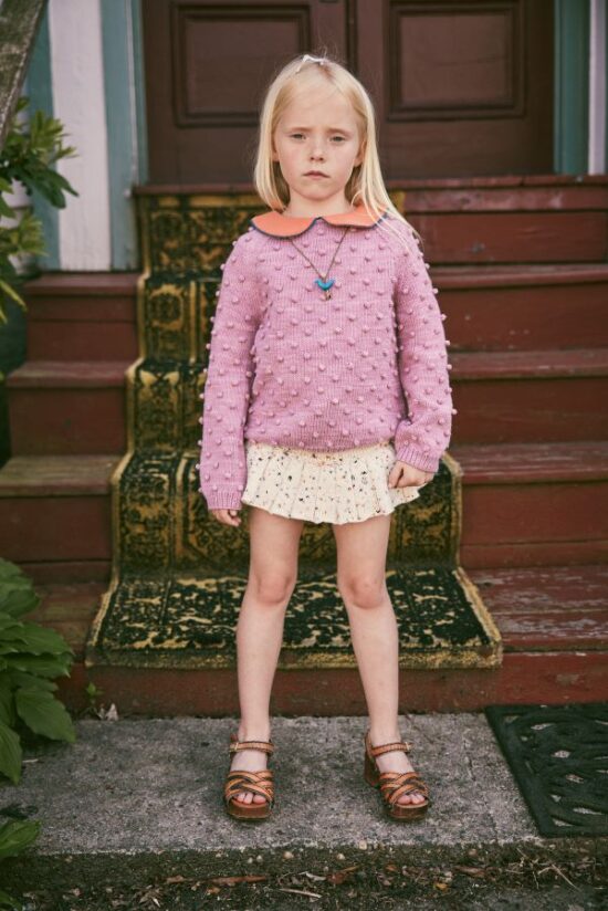 Summer Popcorn Sweater - Hazy Lilac Little French Heart