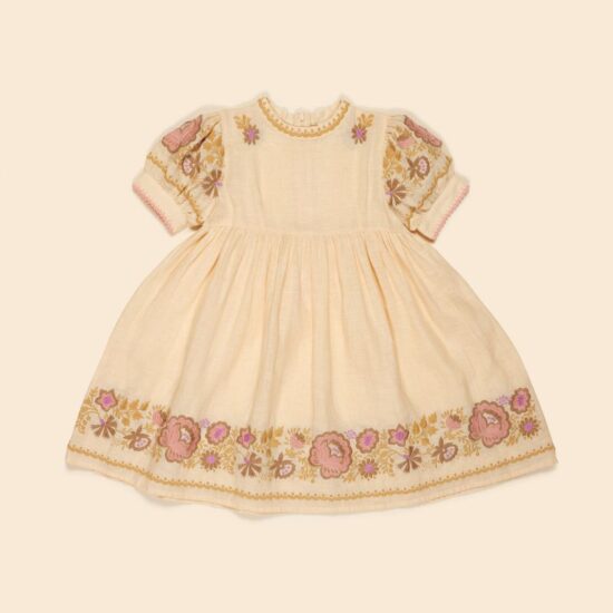 Apolina Mya Dress Milk - Little French Heart