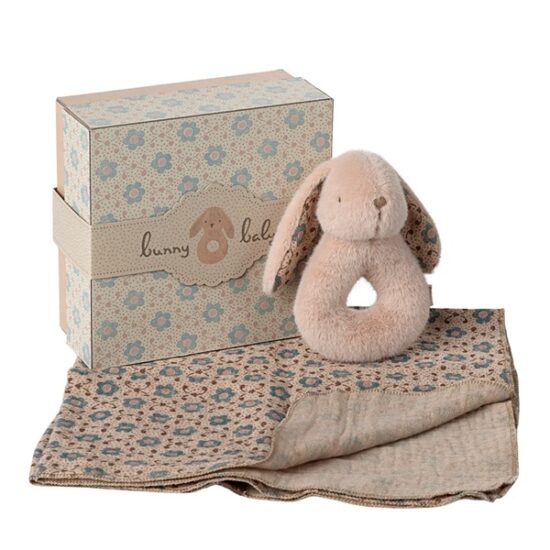 Maileg Bunny Rattle Set Powder - Little French Heart