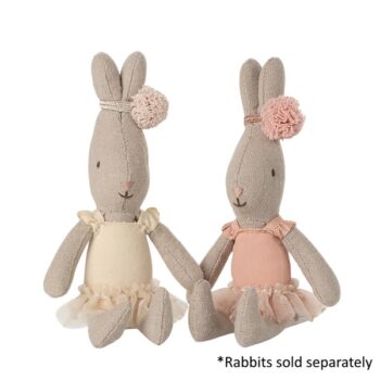 Maileg Rabbit Micro Ballet Suit and Skirt Cream - Little French Heart