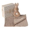 Maileg Rabbit Rattle Set Cream Peach - Little French Heart
