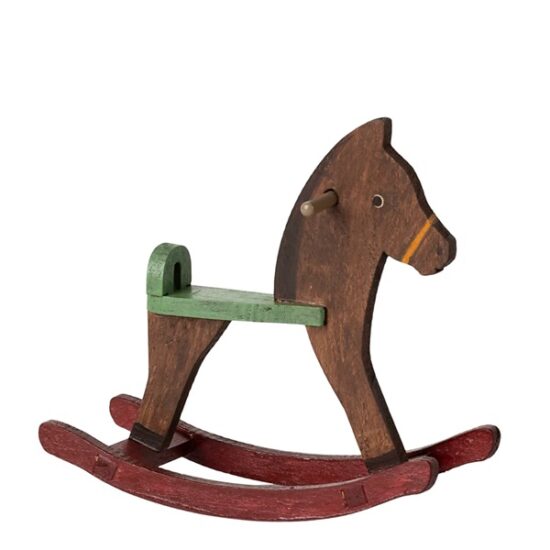 Maileg Rocking Horse Mouse Dark Brown - Little French Heart