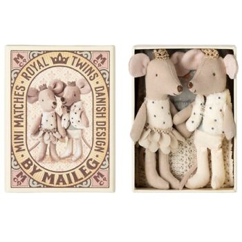 Maileg Royal Twin Mice in Matchbox 2025 - Little French Heart