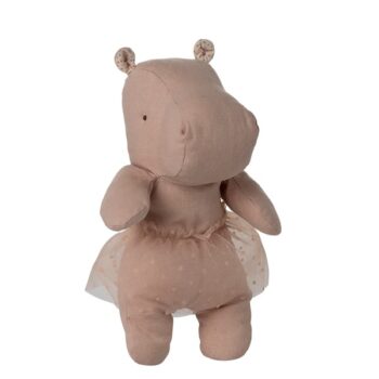 Maileg Safari Friends Hippo with Tutu Small Soft Rose - Little French Heart