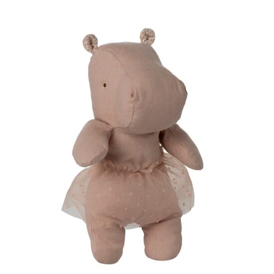Maileg Safari Friends Hippo with Tutu Small Soft Rose - Little French Heart