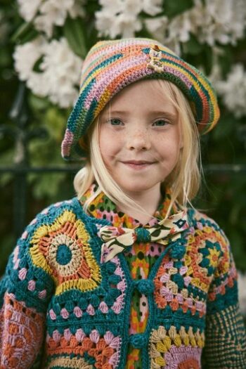 Misha and Puff Crochet Beach Hat and Afghan Cardigan - Little French Heart