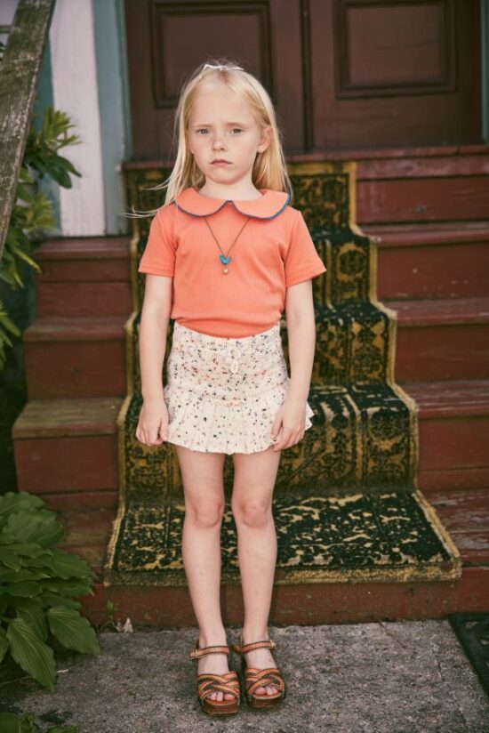 Misha and Puff Rickrack collar tee and skating pond skirt confetti - Little French Heart