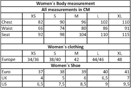 Size Guide for Ewa i Walla - Little French Heart