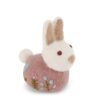 Gry & Sif Sitting Bunny Flower Embroidery Lavender - Little French Heart