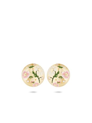 Les Neriedes Daisy And Pansy Flower Earrings - Little french Heart
