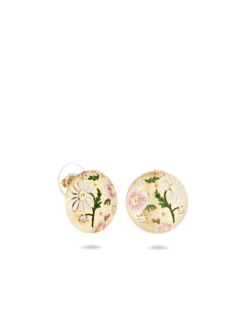 Les Neriedes Daisy And Pansy Flower Earrings - Little french Heart