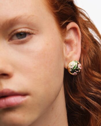 Les Neriedes Daisy And Pansy Flower Earrings - Little french Heart