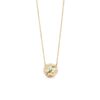Les Neriedes Daisy And Pansy Flower Pendant Necklace - Little french Heart