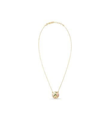 Les Neriedes Daisy And Pansy Flower Pendant Necklace - Little french Heart