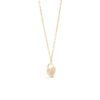 Les Neriedes Heart Medallion And Pansy Flower Pendant Necklace - Little french Heart