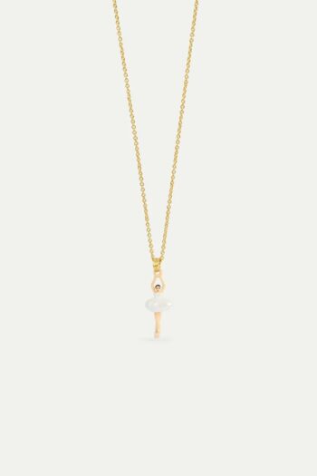 Les Neriedes White tutu mini ballerina fine necklace - Little french Heart
