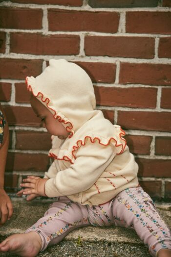 Misha & Puff Baby Cotswolds Hooded Cardigan - String_2 - Little French Heart