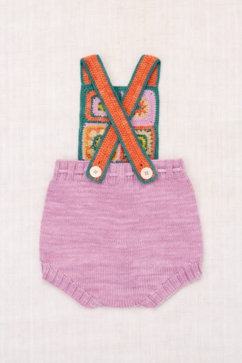 Misha & Puff Baby Crochet Afghan Romper - Hazy Lilac_2 - Little French Heart