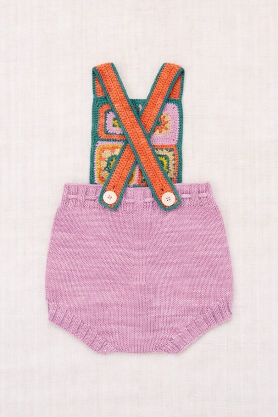 Misha & Puff Baby Crochet Afghan Romper - Hazy Lilac_2 - Little French Heart