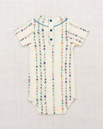 Misha & Puff Baby Short Sleeve Scout Onesie - String Little Botanica_2 - Little French Heart