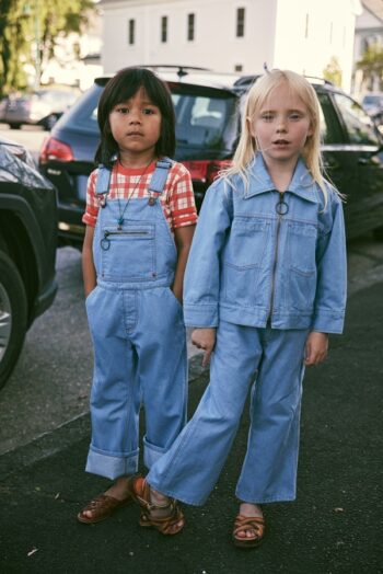 Misha & Puff Zip Jacket and Slim Flared Jeans - Baby Blue_3 - Little French Heart