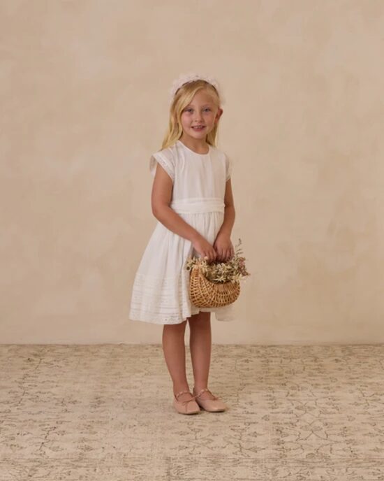 Noralee Dahlia Dress White - Little French Heart 2