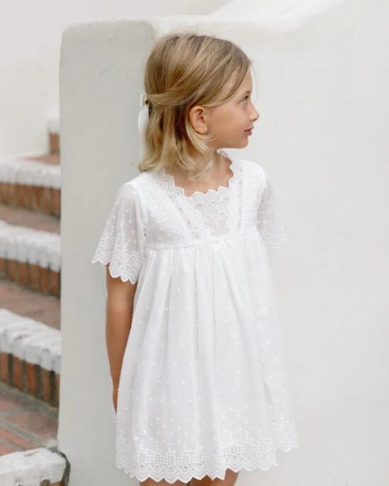 Noralee Eleanor Dress White - Little French Heart