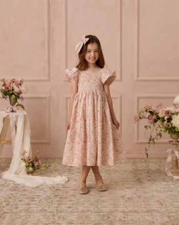 Noralee Hazel Dress Blush Garden - Little French Heart 2