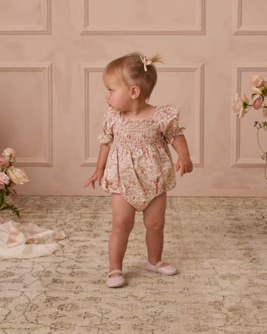 Noralee Hazel Romper Blush Garden - Little French Heart 2