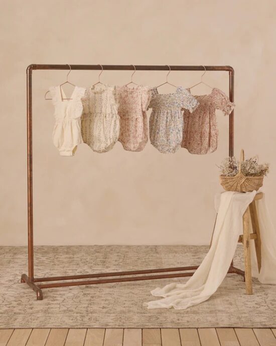Noralee Hazel Romper Blush Garden - Little French Heart 4