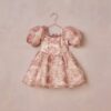 Noralee Nina Dress Pink Peonies Natural - Little French Heart 1