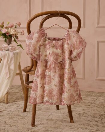 Noralee Nina Dress Pink Peonies (S4, 6) 11 Noralee Nina Dress Pink Peonies Natural - Little French Heart