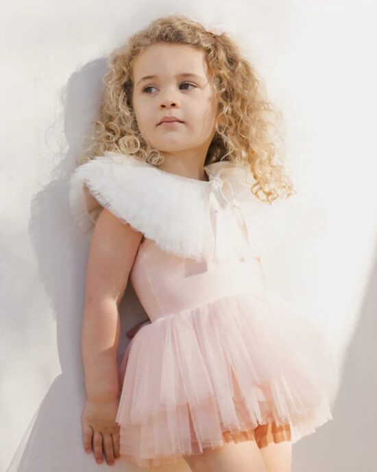 Noralee Ruffle Tulle Collar Ivory - Little French Heart