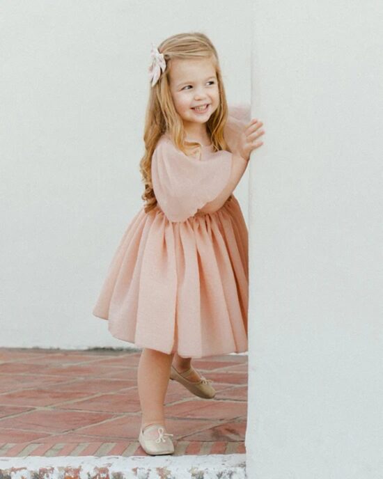 Noralee Sophia Dress Blush - Little French Heart 5