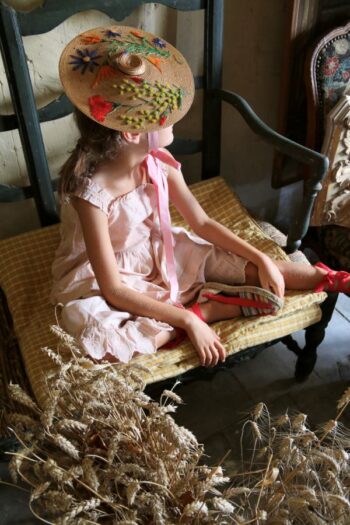 Bonjour Ballerina Dress with girl in hat