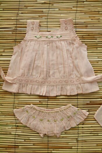 Bonjour Diary Top with Panty Set Pink Sushi Voile and lace