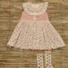 Bonjour Diary Tunic & Barrette Bow Rosa Bloom with socks