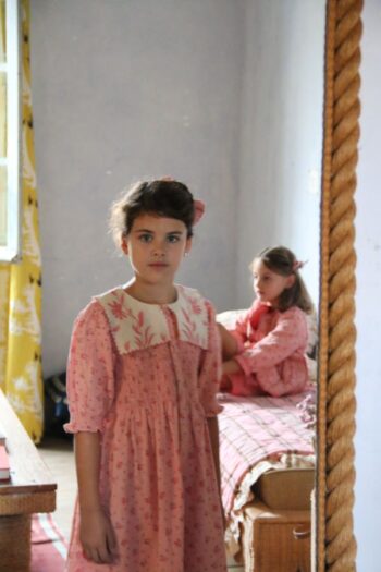 Bonjour Diary Tunique with Embroidery Rose Bloom Denim Full Length