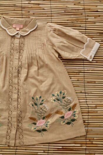 Bonjour Embroidered Madeleine Tunic sleeve and embroidery