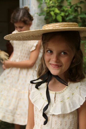 Bonjour Tunique Golden Flowers with Barrette Bow