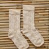 Bonjour Ivory Cable Socks