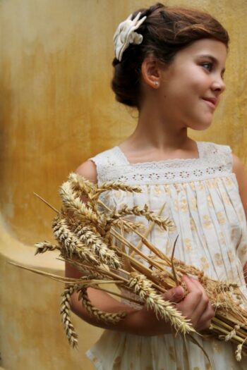 Bonjour Top and Brief Set Golden Flower