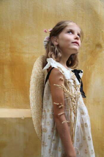 Bonjour Tunique Golden Flowers with Barrette Bow