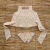 Bonjour Diary Golden Flower Top & Panty Set, Ivory