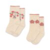 Konges Slojd 2 Pack Rose Socks ~ Rose Mix - Little french Heart